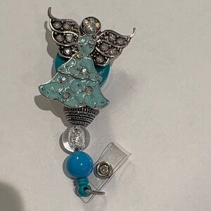 Hand Crafted Silver and Blue Angel Badge Reel
